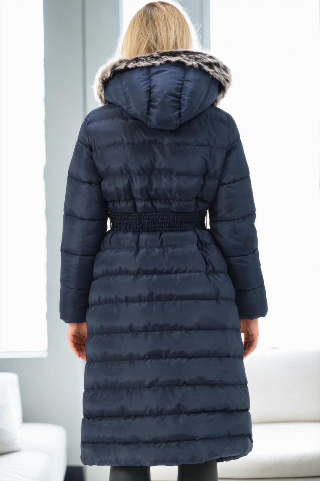 Z6779 DEWBERRY WOMEN'S COAT-NAVY-1