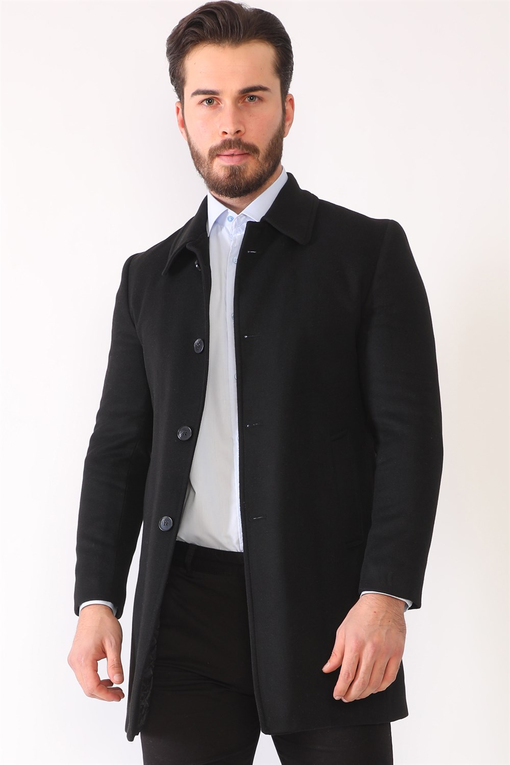PLT8364 DEWBERRY MEN'S COAT-BLACK