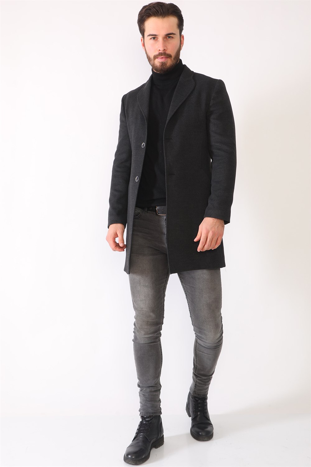 PLT8398 DEWBERRY MEN'S COAT-ANTHRACITE