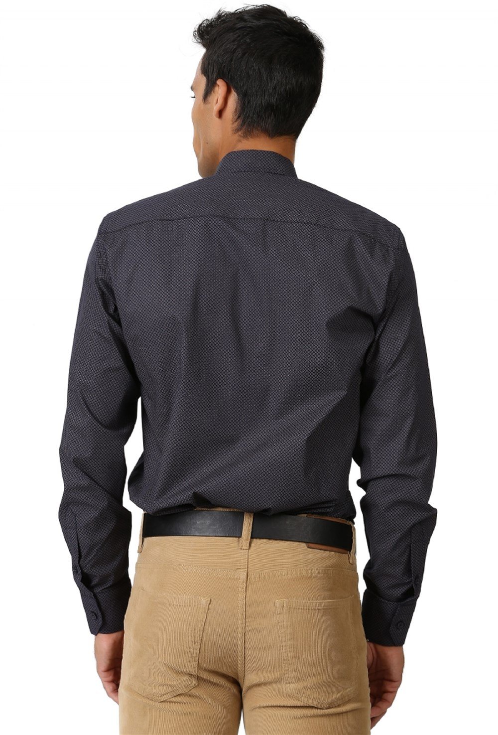G577 DEWBERRY SHIRT-NAVY BLUE- BROWN