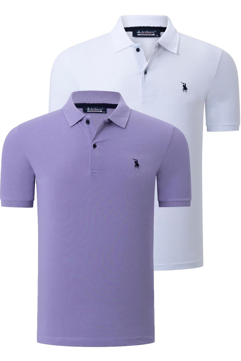 Tricou polo de barbati, dewberry