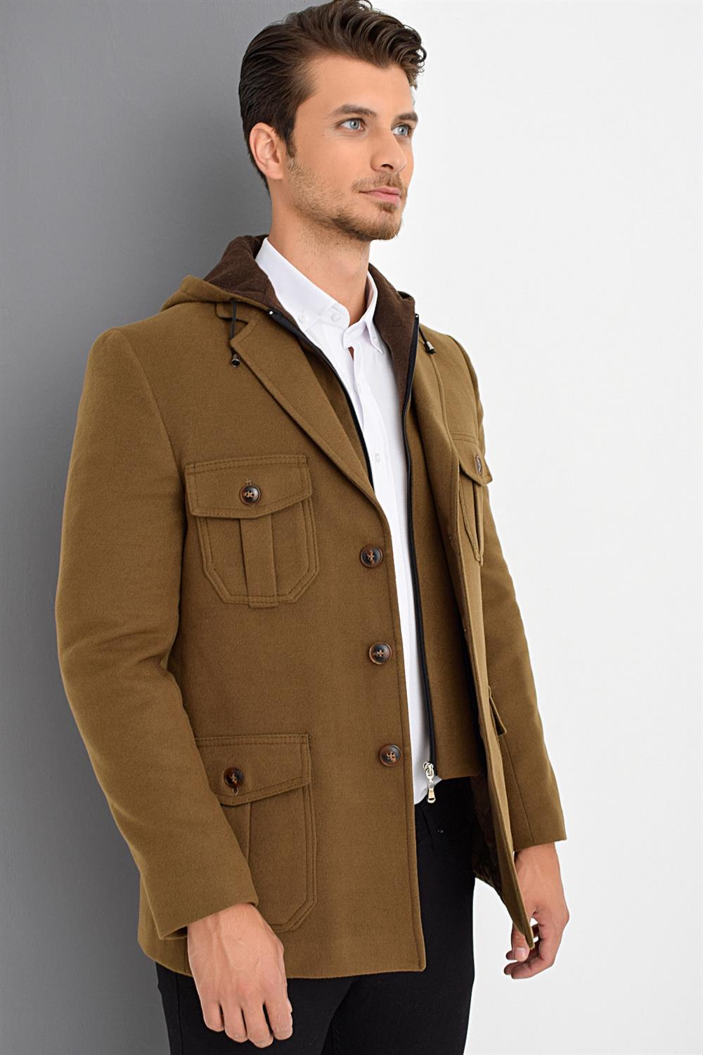 K7538 DEWBERRY MEN&#039;S COAT - FLAT CAMEL