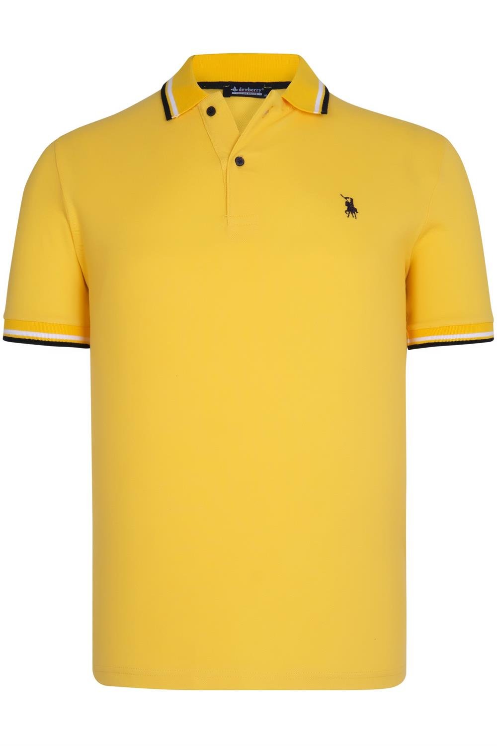 T8594 DEWBERRY MENS T-SHIRT-YELLOW