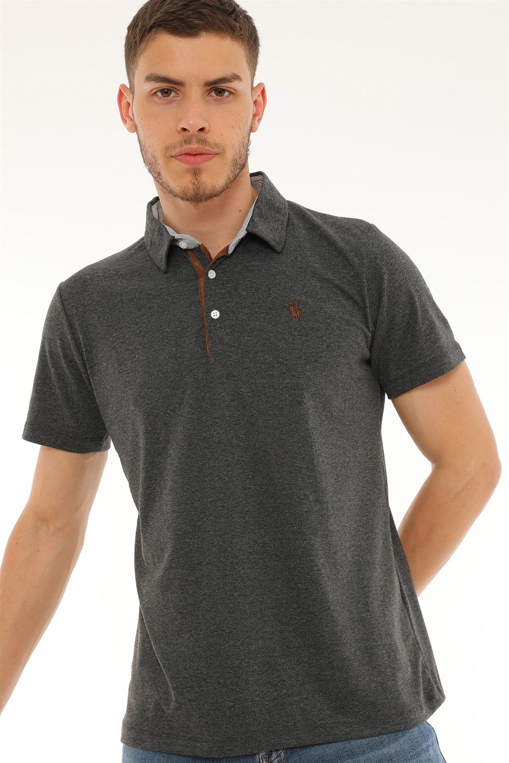 Tricou polo de barbati, dewberry