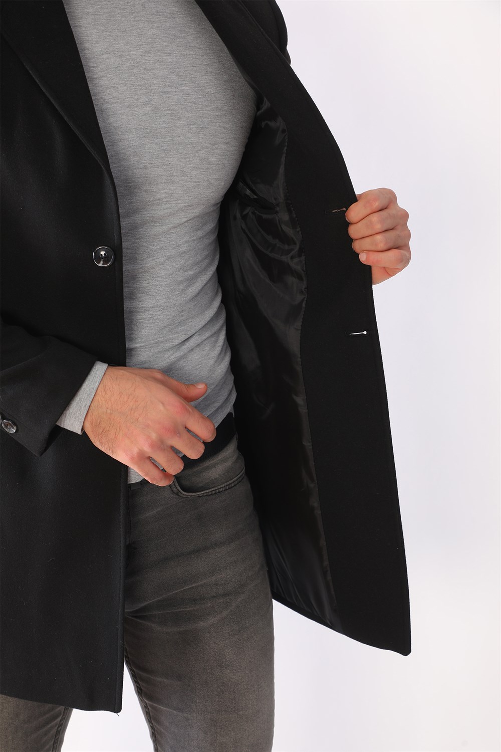 PLT8398 DEWBERRY MEN'S COAT-BLACK