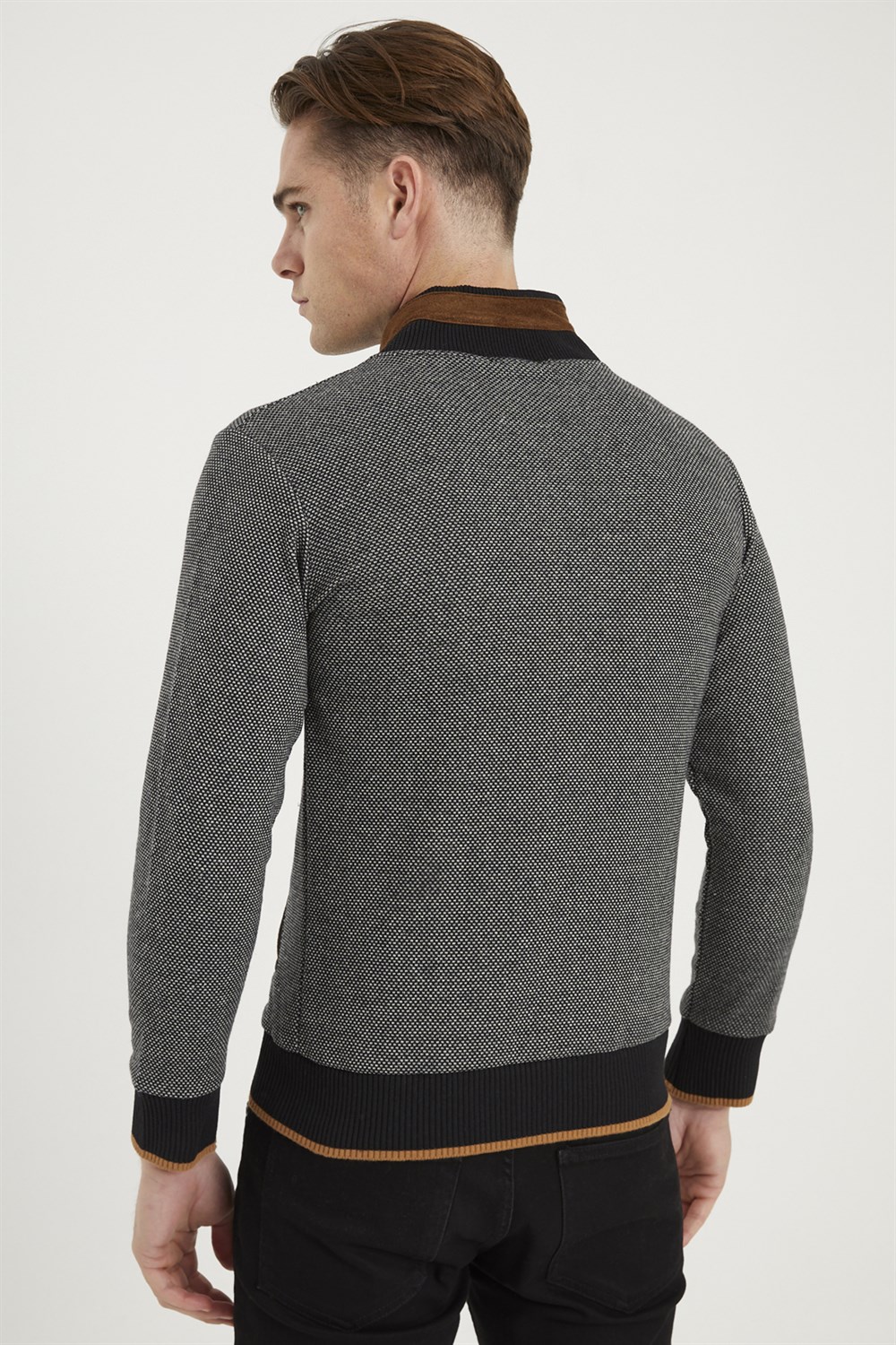 1021 DEWBERRY MEN'S SWEATSHIRT-DOTTED BLACK