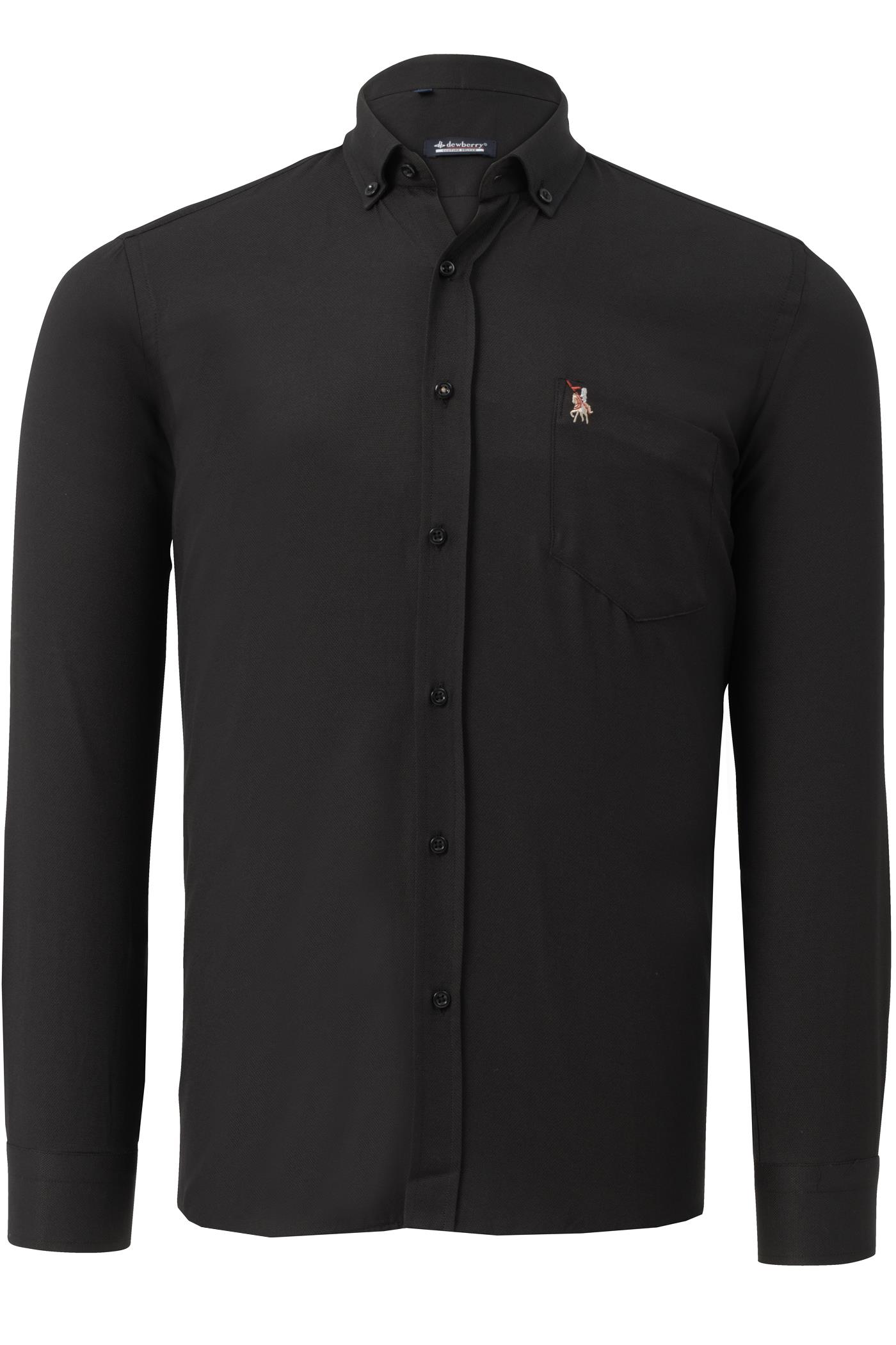 G985 DEWBERRY MEN'S SHIRT-BLACK