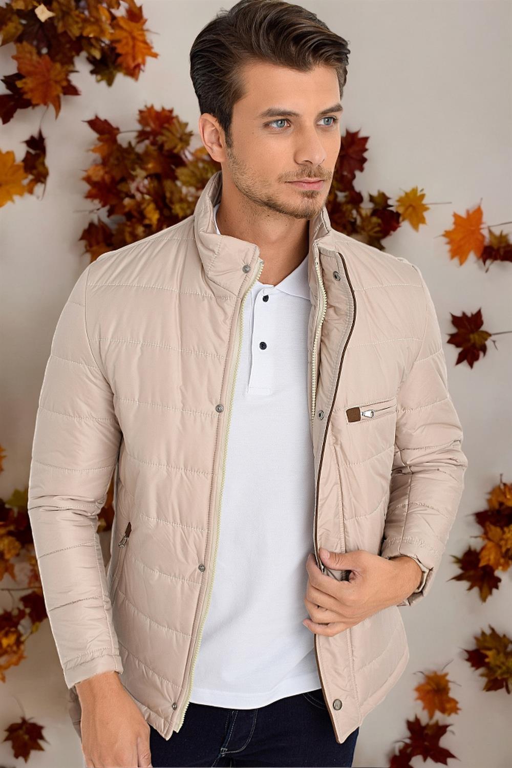 M8625 DEWBERRY MEN'S COAT-PLAIN BEIGE