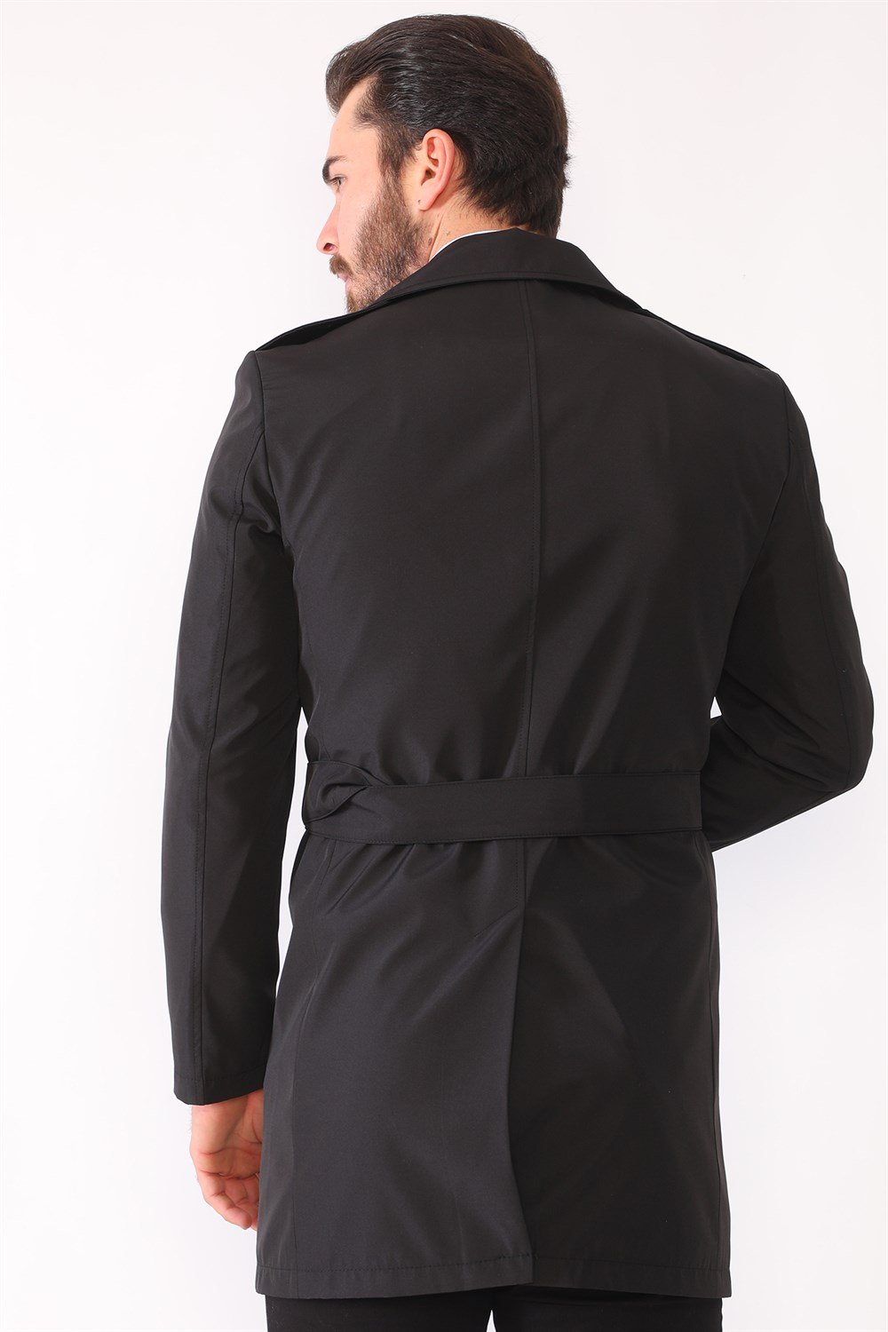 PLT8321 DEWBERRY MEN&#039;S OVERCOAT-BLACK