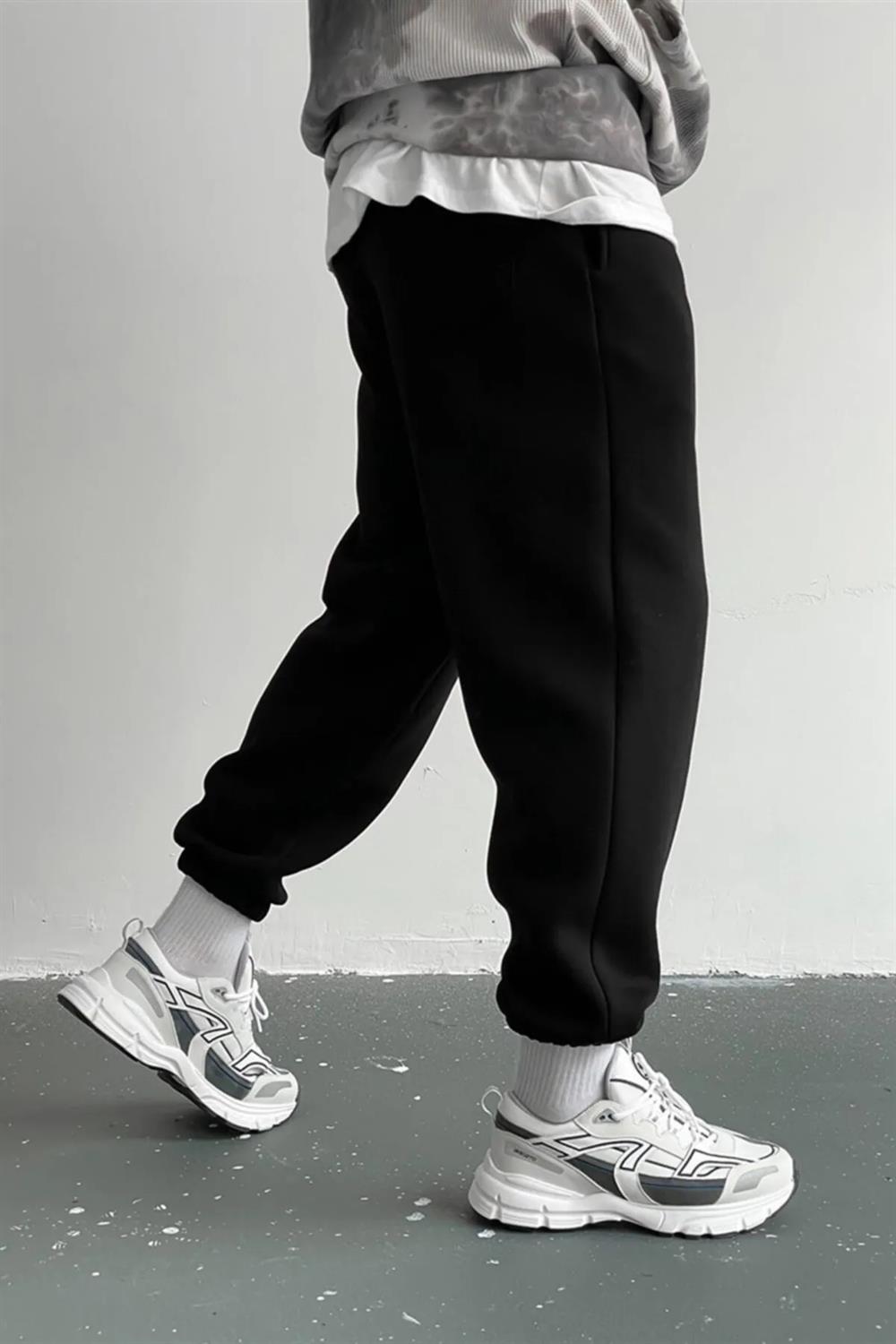 84184 Dewberry 3 Thread Mens Sweatpants-BLACK-1