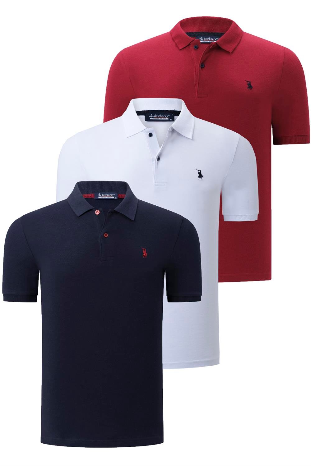 Tricou polo de barbati, dewberry