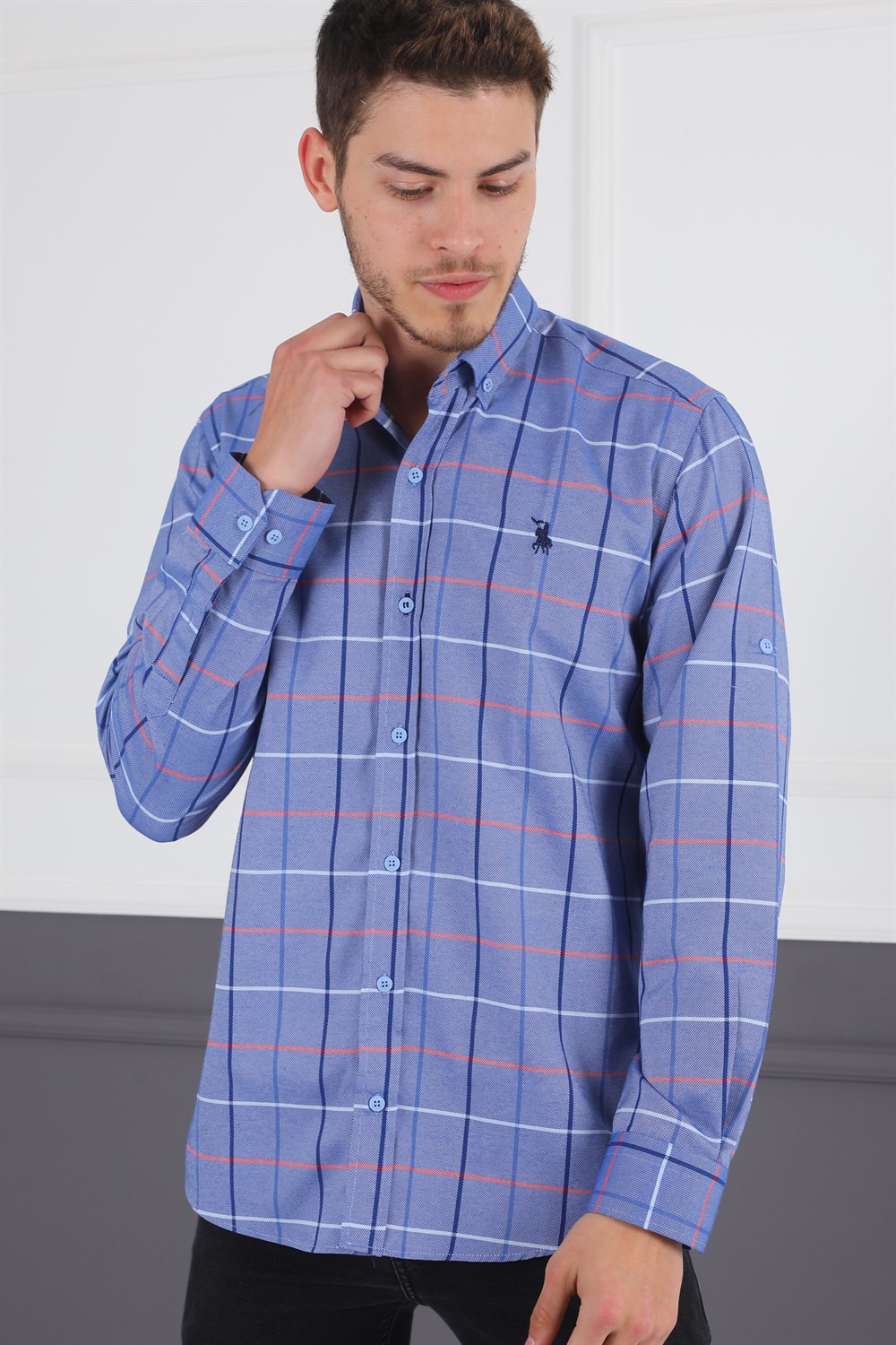 G716 DERBERRY MEN'S SHIRT-BLUE