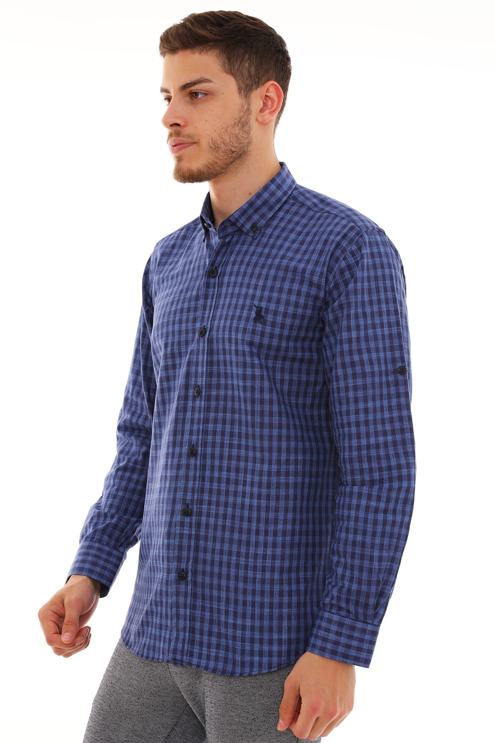 G724 DEWBERRY MEN'S SHIRT-NAVY-SAC