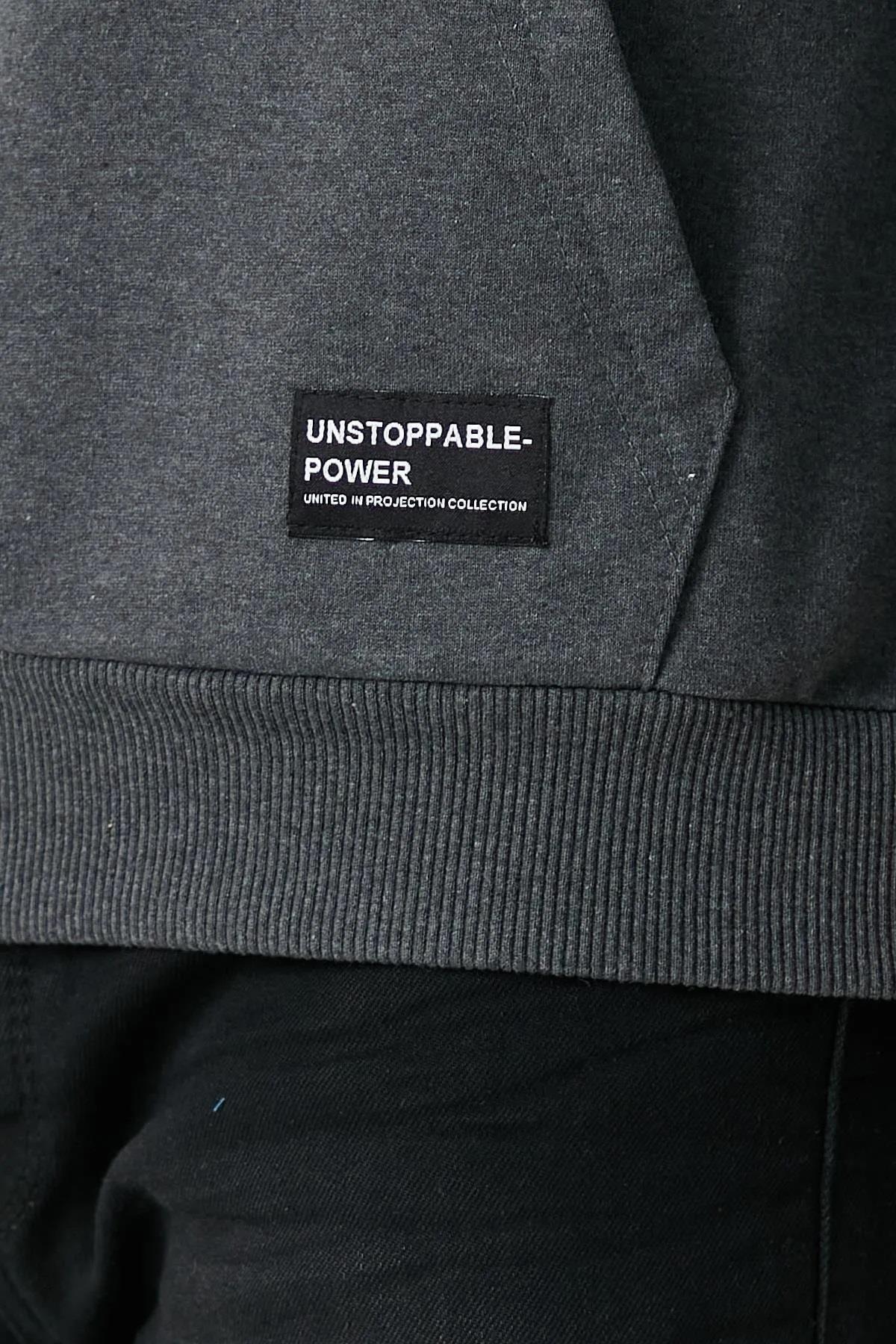 12612 Dewberry Hooded Kangaroo Pocket Mens Sweatshirt-ANTHRACITE