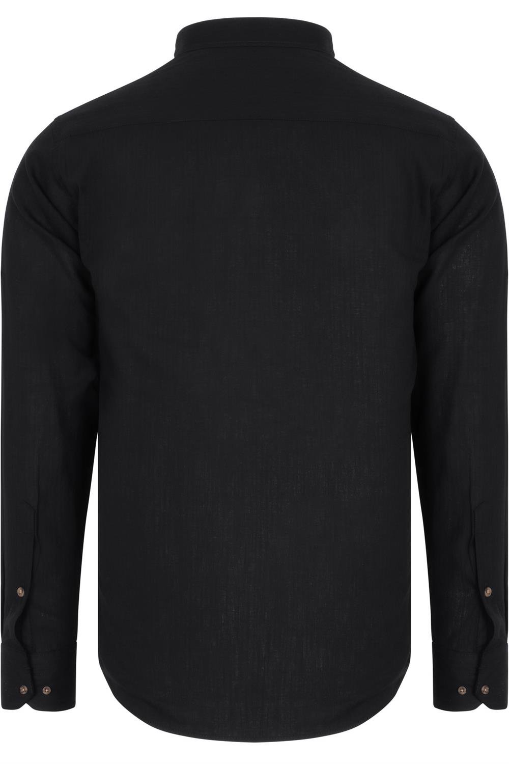 DOUBLE SET G783 DEWBERRY JUDGE COLLAR SHIRT-NAVY - BLACK