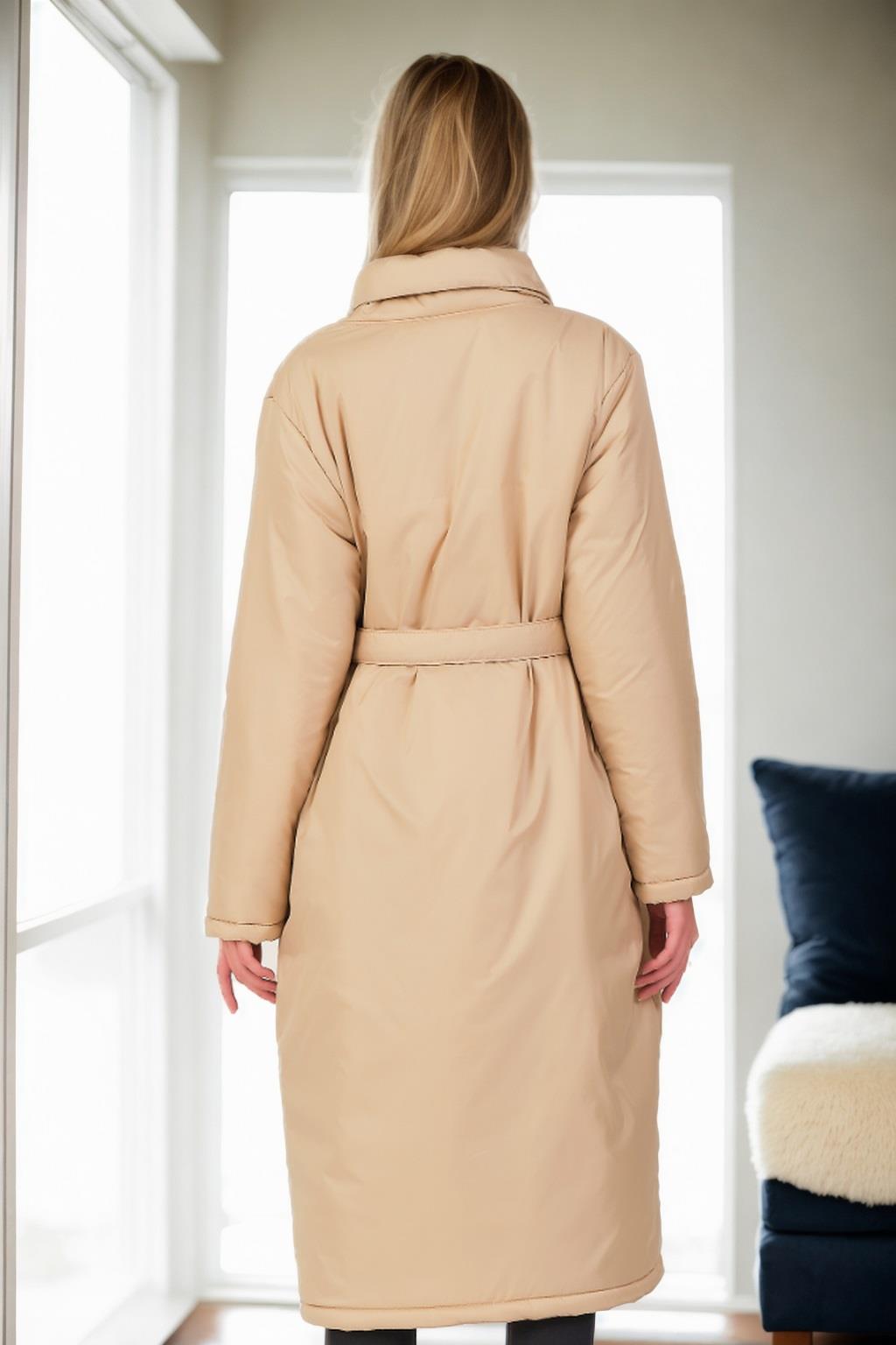 Z6688 DEWBERRY WOMEN'S COAT-BEIGE-2