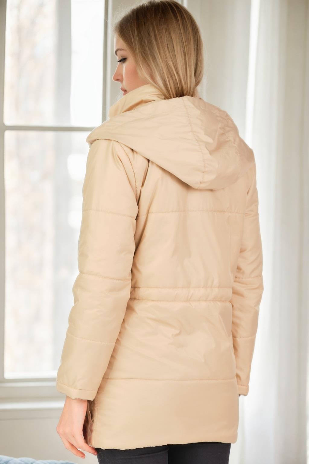 Z6703 DEWBERRY WOMEN'S COAT-BEIGE-2