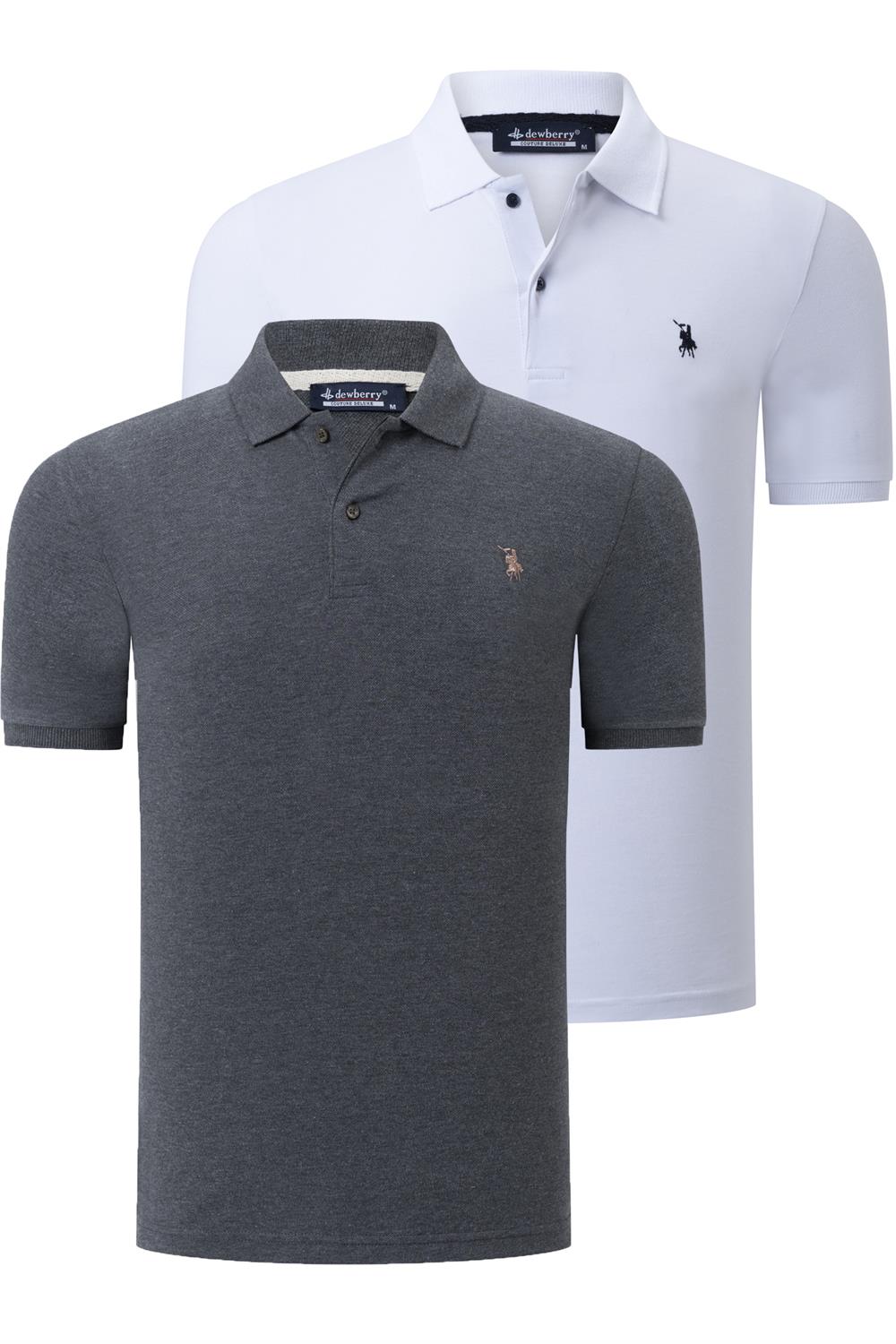 Tricou polo de barbati, dewberry
