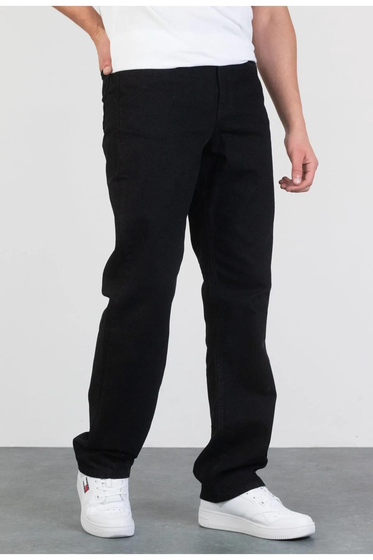 52334 Dewberry Baggy Fit Relaxed Cut Hlt Loose Mens Jeans-BLACK