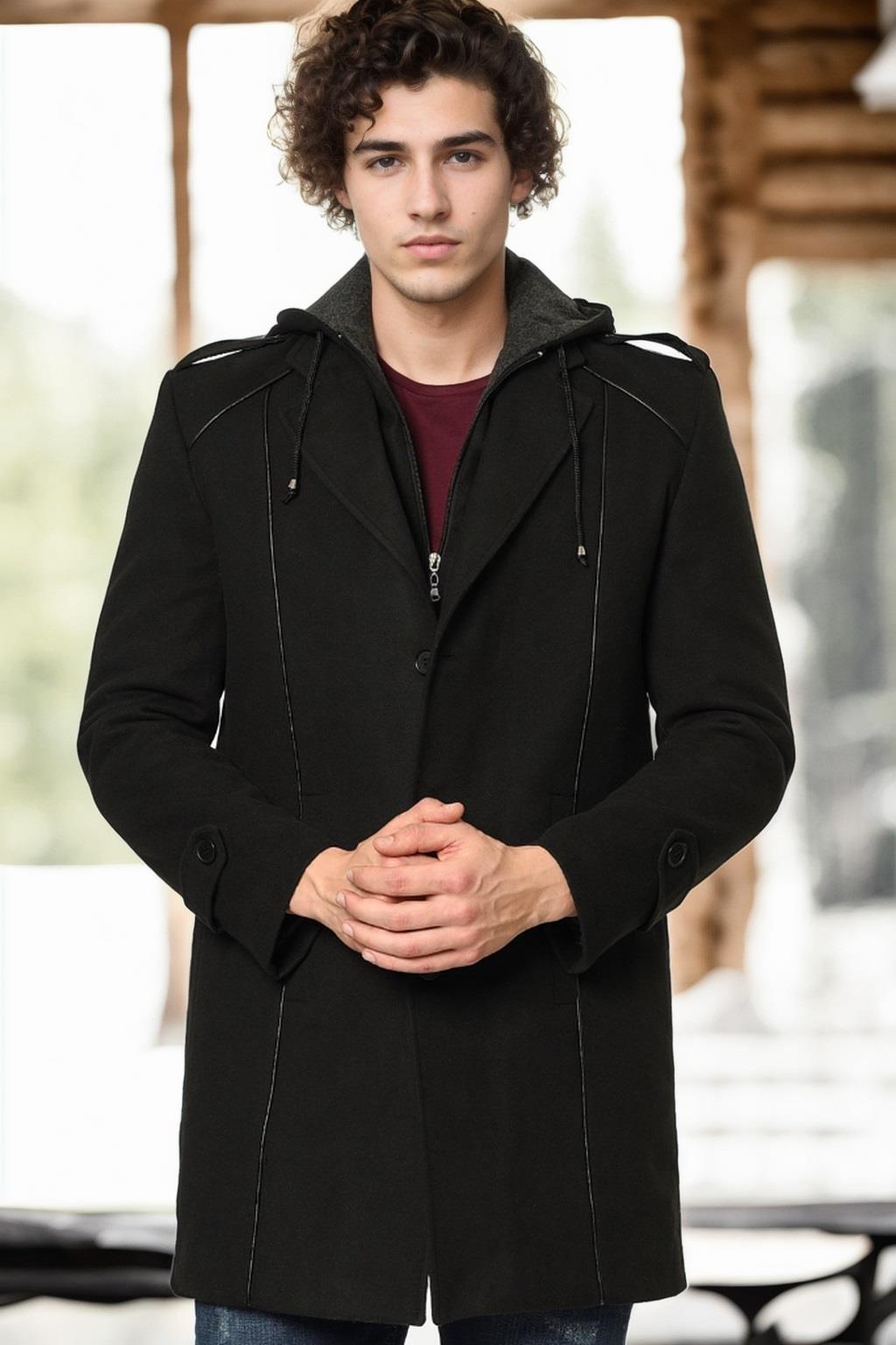 PLT9334 DEWBERRY MEN&#039;S COAT-BLACK