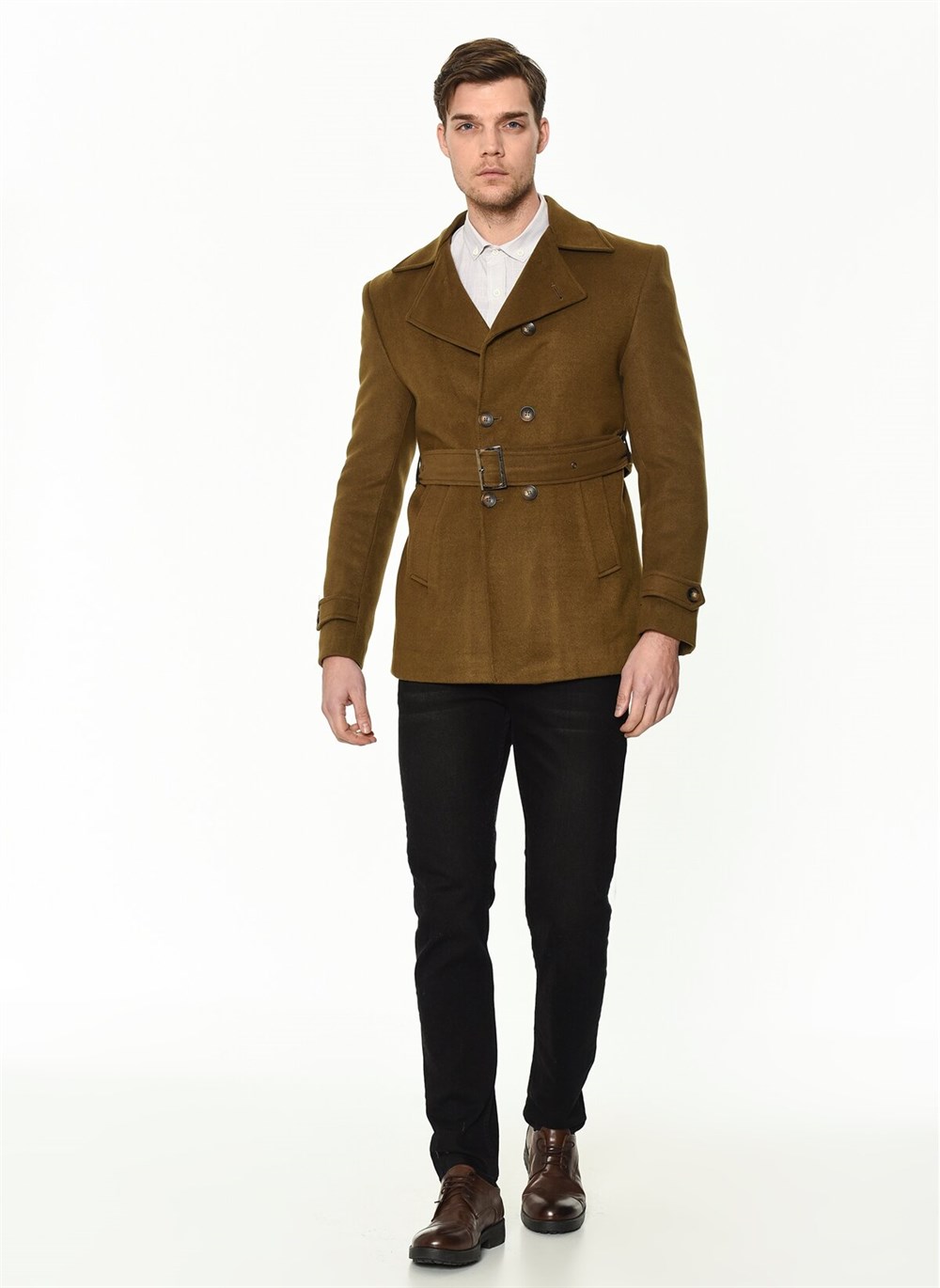 K7539 DEWBERRY SLIM-FIT MEN&#039;S COAT-CAMEL