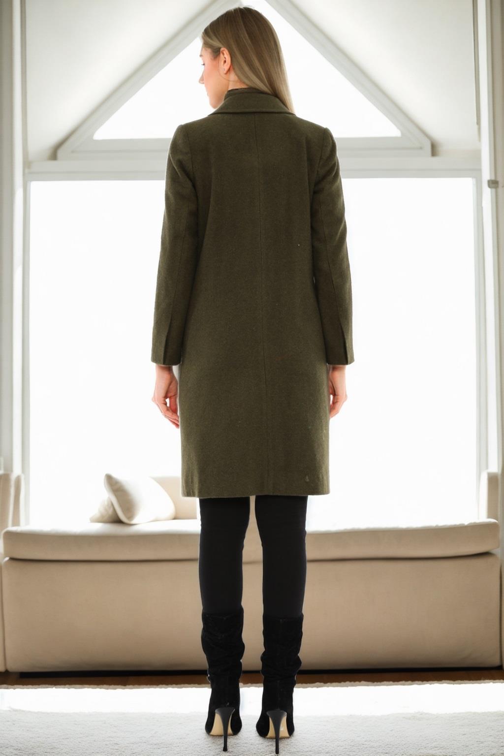 Z6672 DEWBERRY WOMEN'S COAT-KHAKI-1