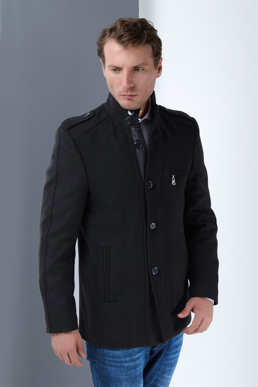 PLT8378 DEWBERRY MEN&#039;S COAT-BLACK