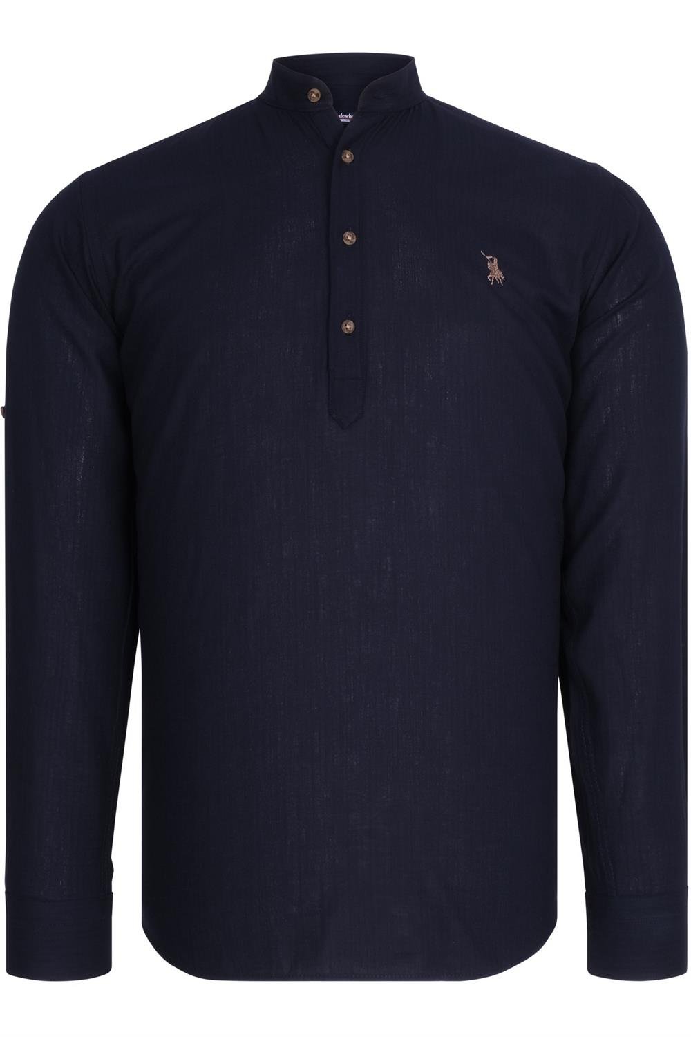 TRIPLE SET G783 DEWBERRY JUDGE COLLAR SHIRT-NAVY-WHITE-ANTHRACITE