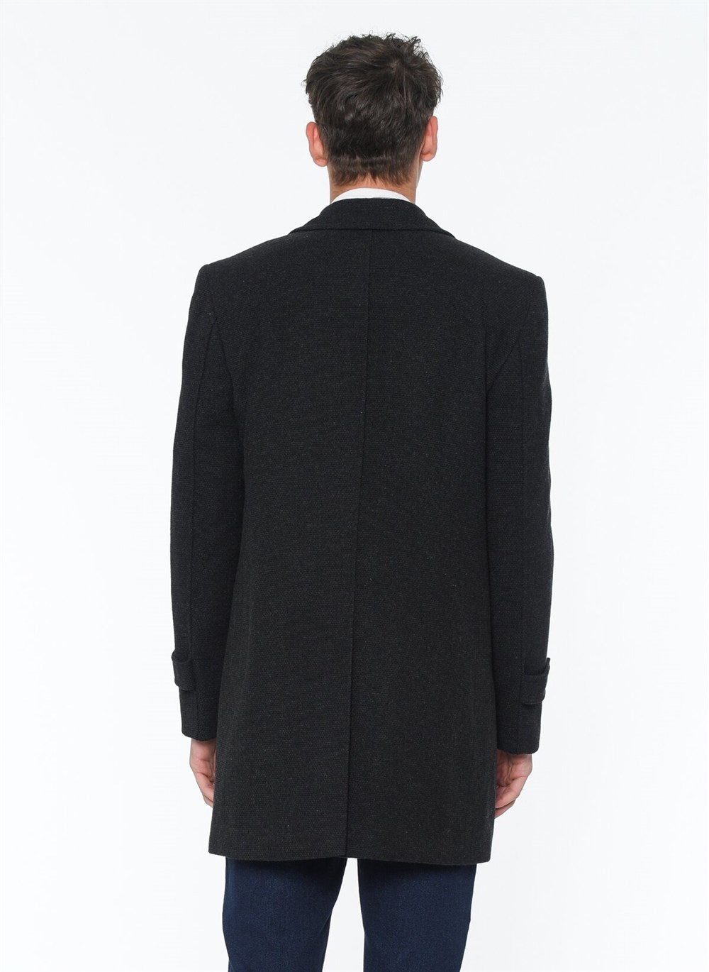 PLT7226 DEWBERRY BATTAL COAT-PATTERNED BLACK