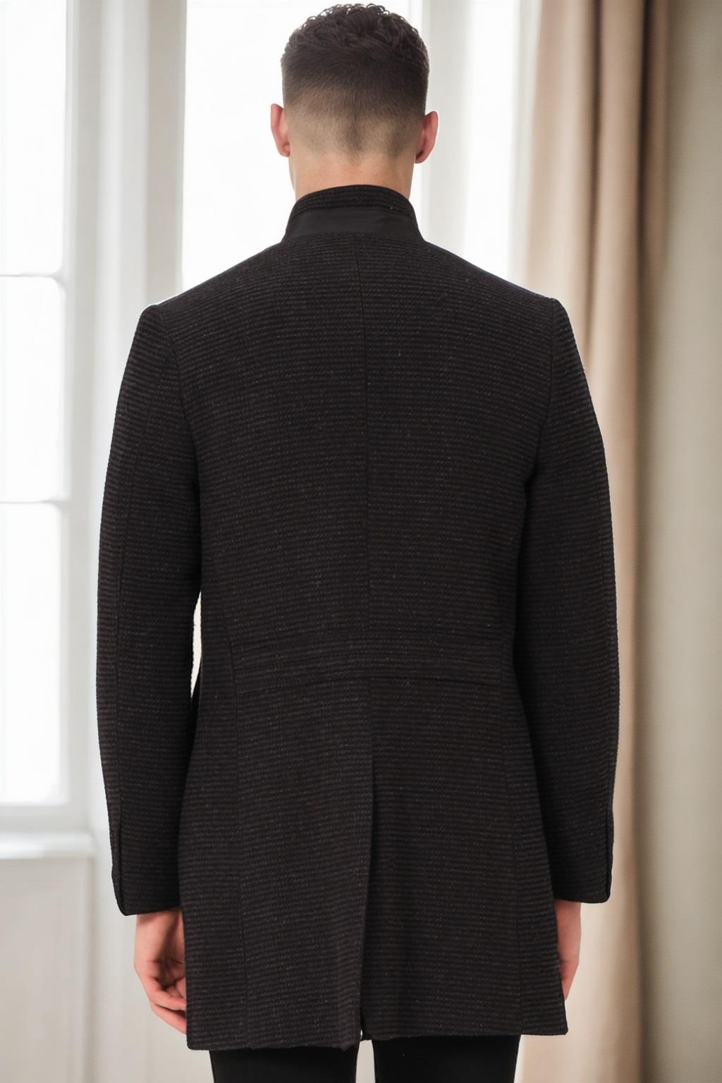 PLT9367 DEWBERRY MEN&#039;S COAT-STRAIGHT ANTHRACITE