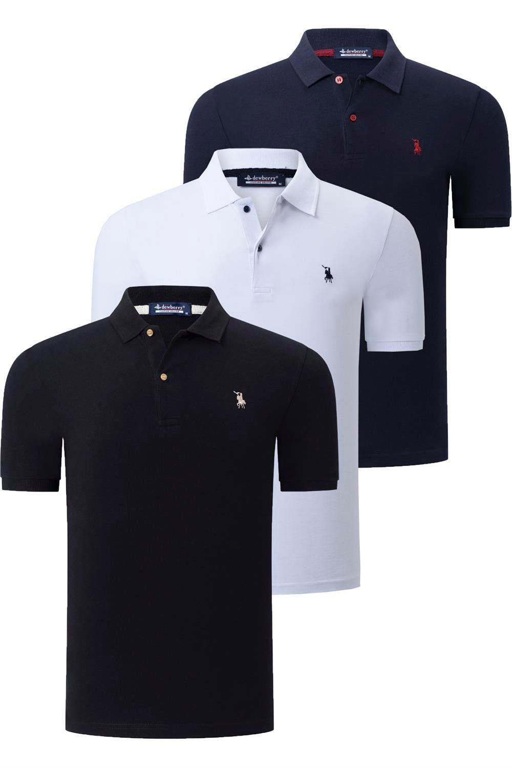 Tricou polo de barbati, dewberry