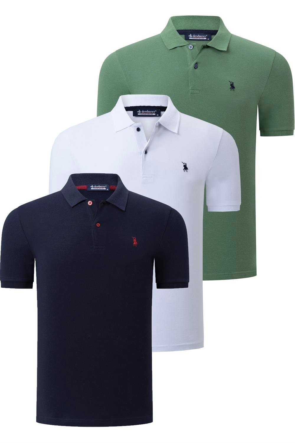 Tricou polo de barbati, dewberry