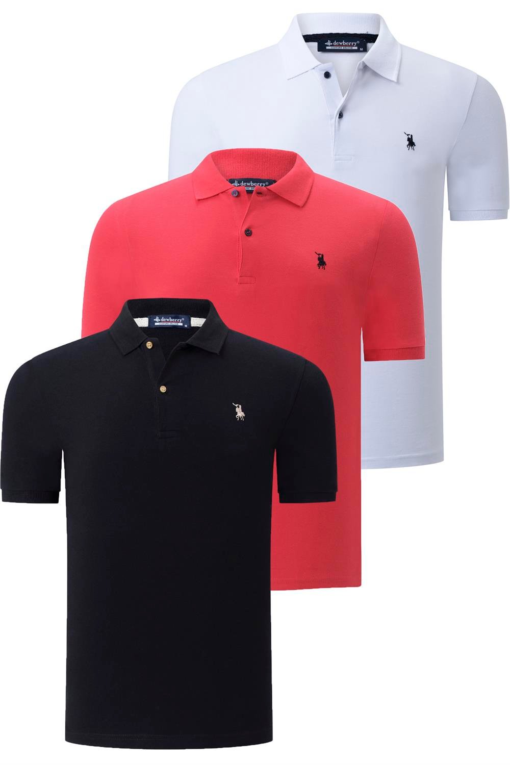 Tricou polo de barbati, dewberry