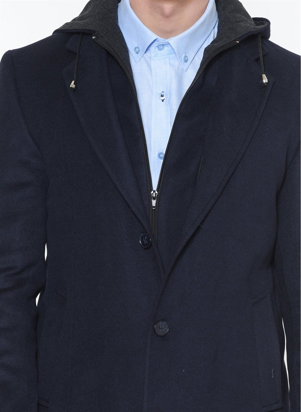 PLT8376 DEWBERRY MEN'S COAT-NAVY BLUE