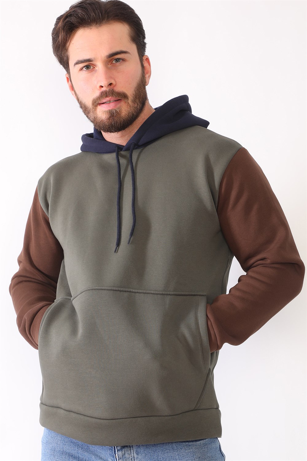 1040 DEWBERRY MEN'S SWEATSHIRT-KHAKI