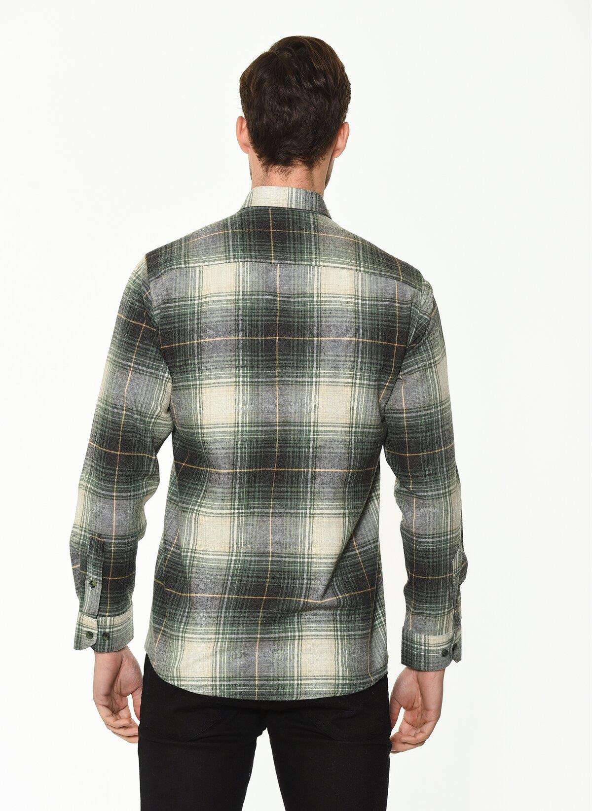 G902 DEWBERRY MEN&#039;S SHIRT-GREEN