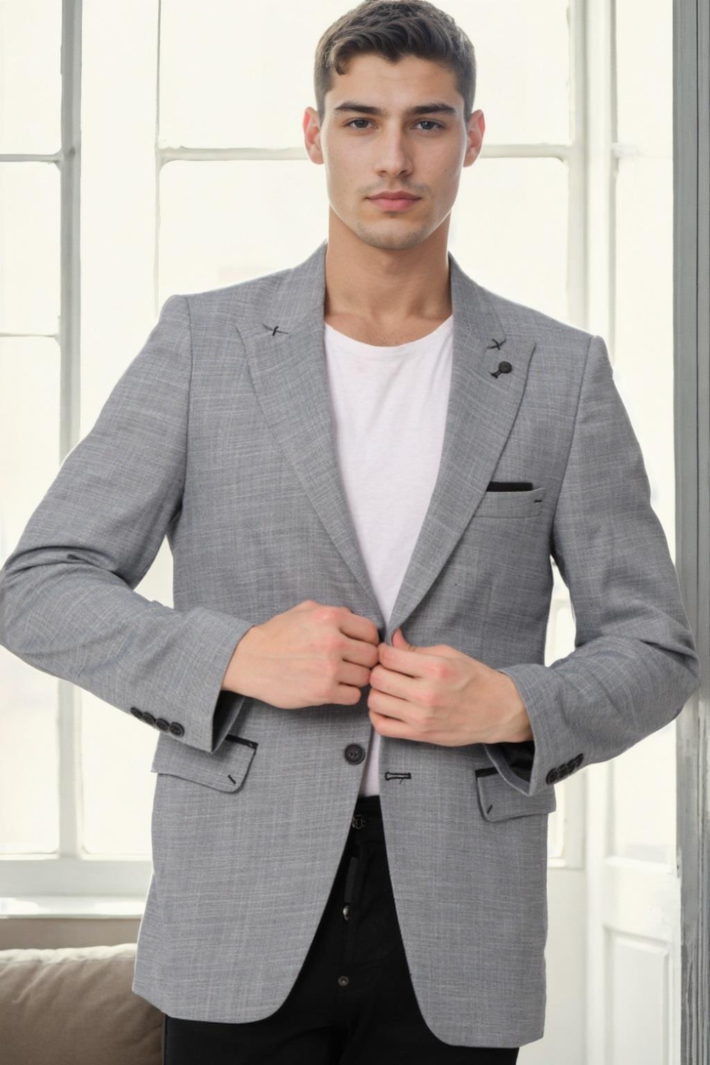 C5058 DEWBERRY MEN&#039;S JACKET-GREY