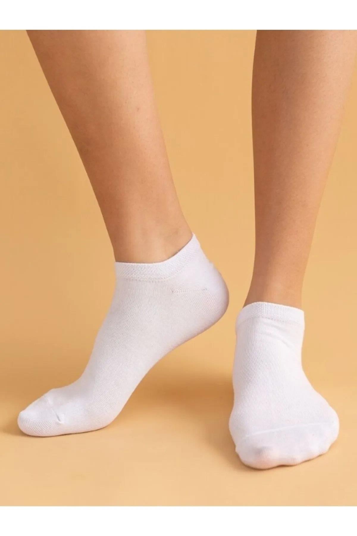 26278 Dewberry Unisex 10-Pack Sports Ankle Socks-WHITE
