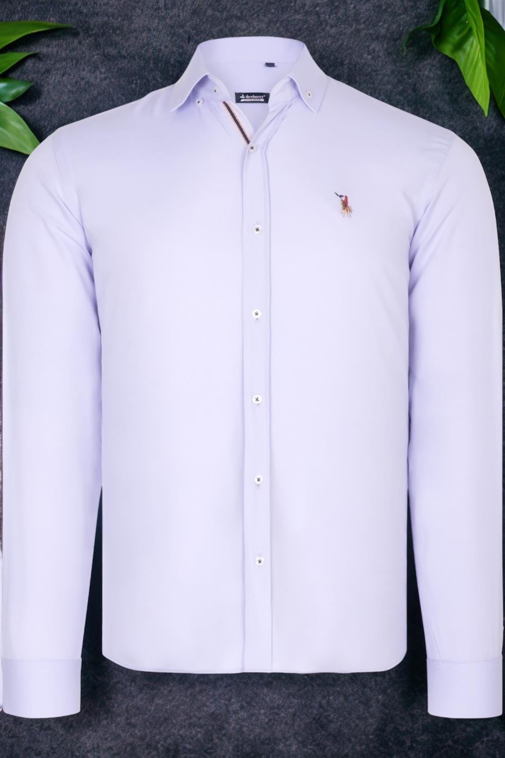 G674 DEWBERRY MEN&#039;S SHIRT-OPEN LILAC