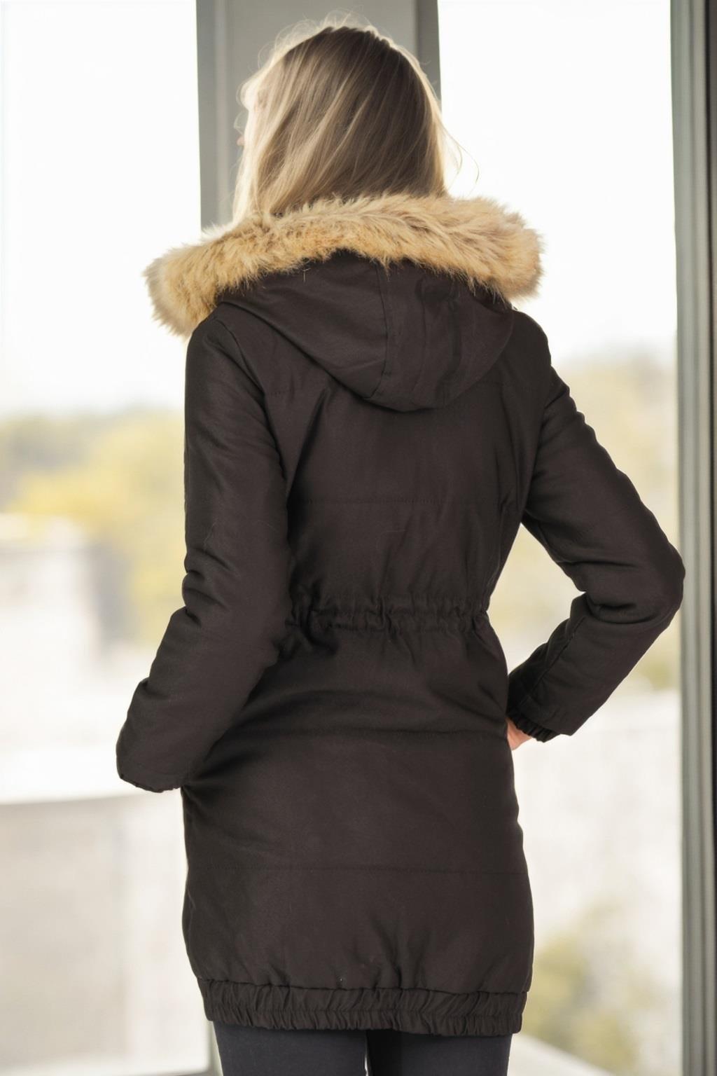 Z9712 DEWBERRY CREMONA WOMEN&#039;S COAT-BLACK