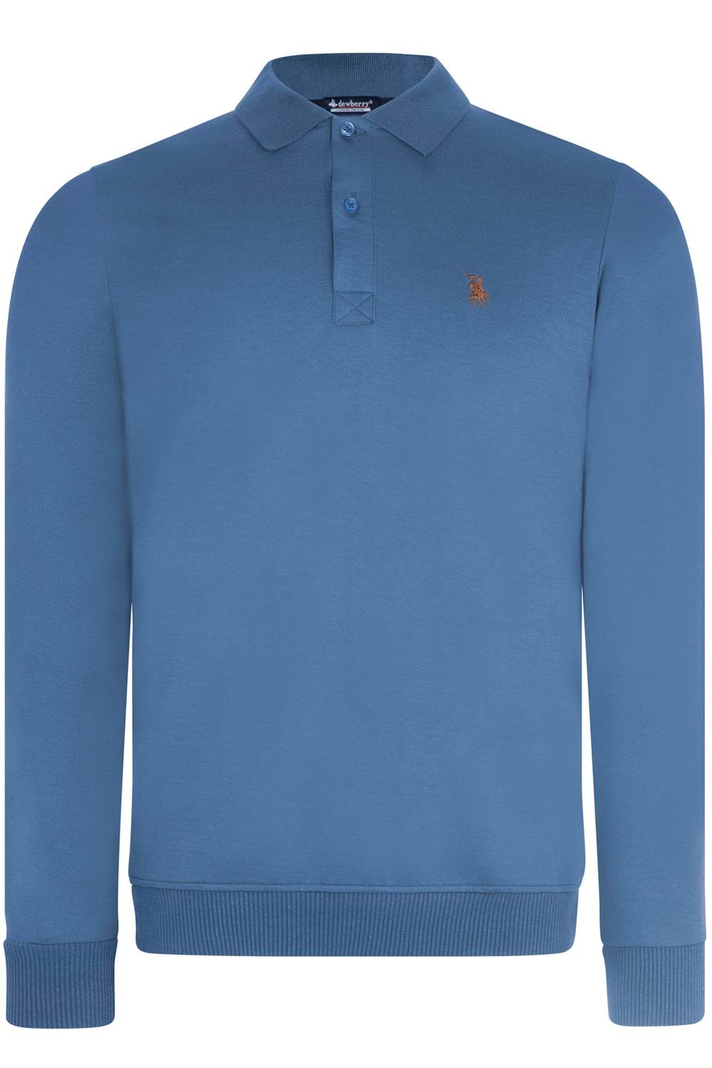 SET OF THREE V4007 DEWBERRY MEN&#039;S SWEATSHIRT-BLACK-NAVY-INDIGO