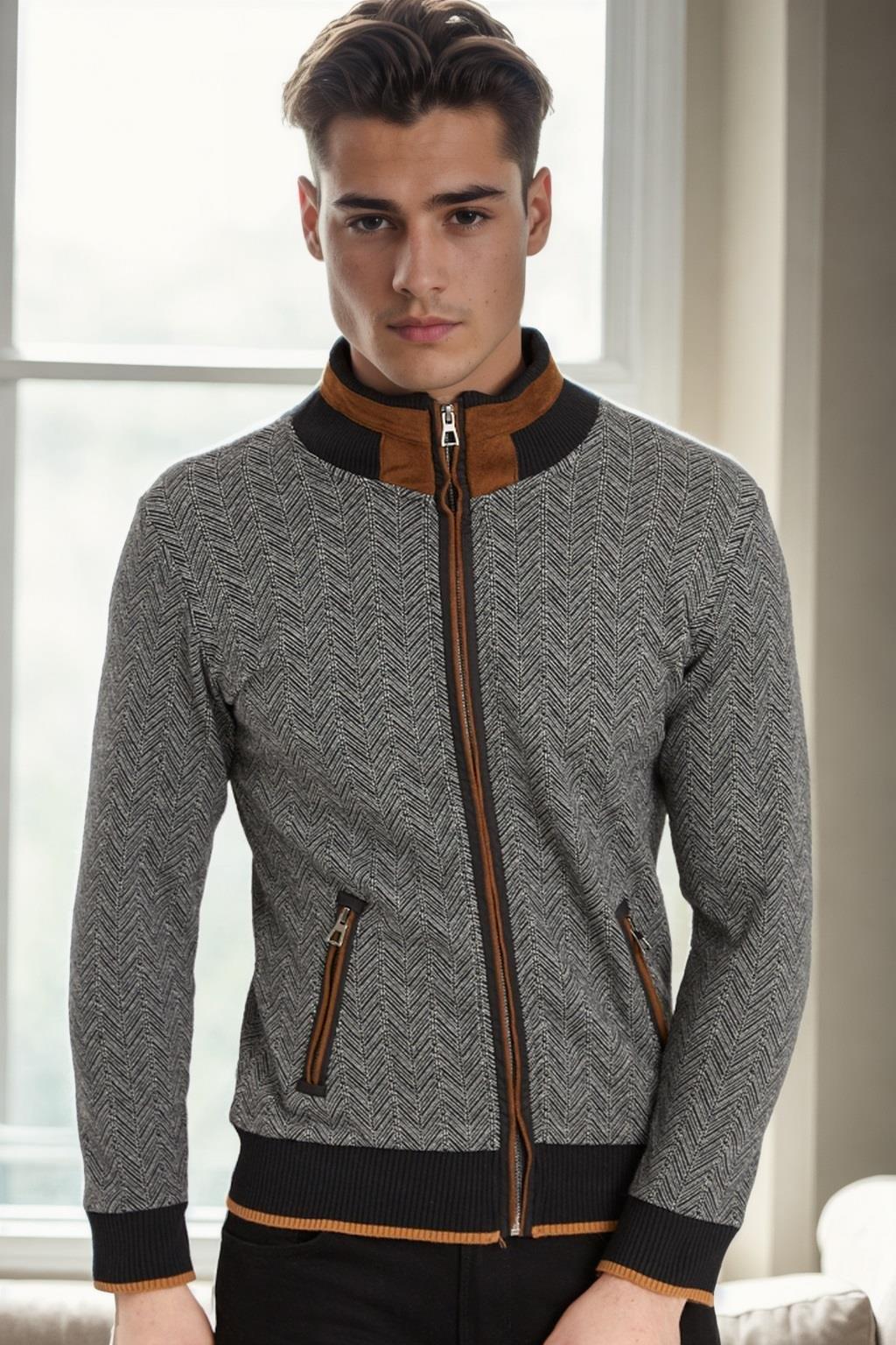 Pánska mikina s rybím vzorom