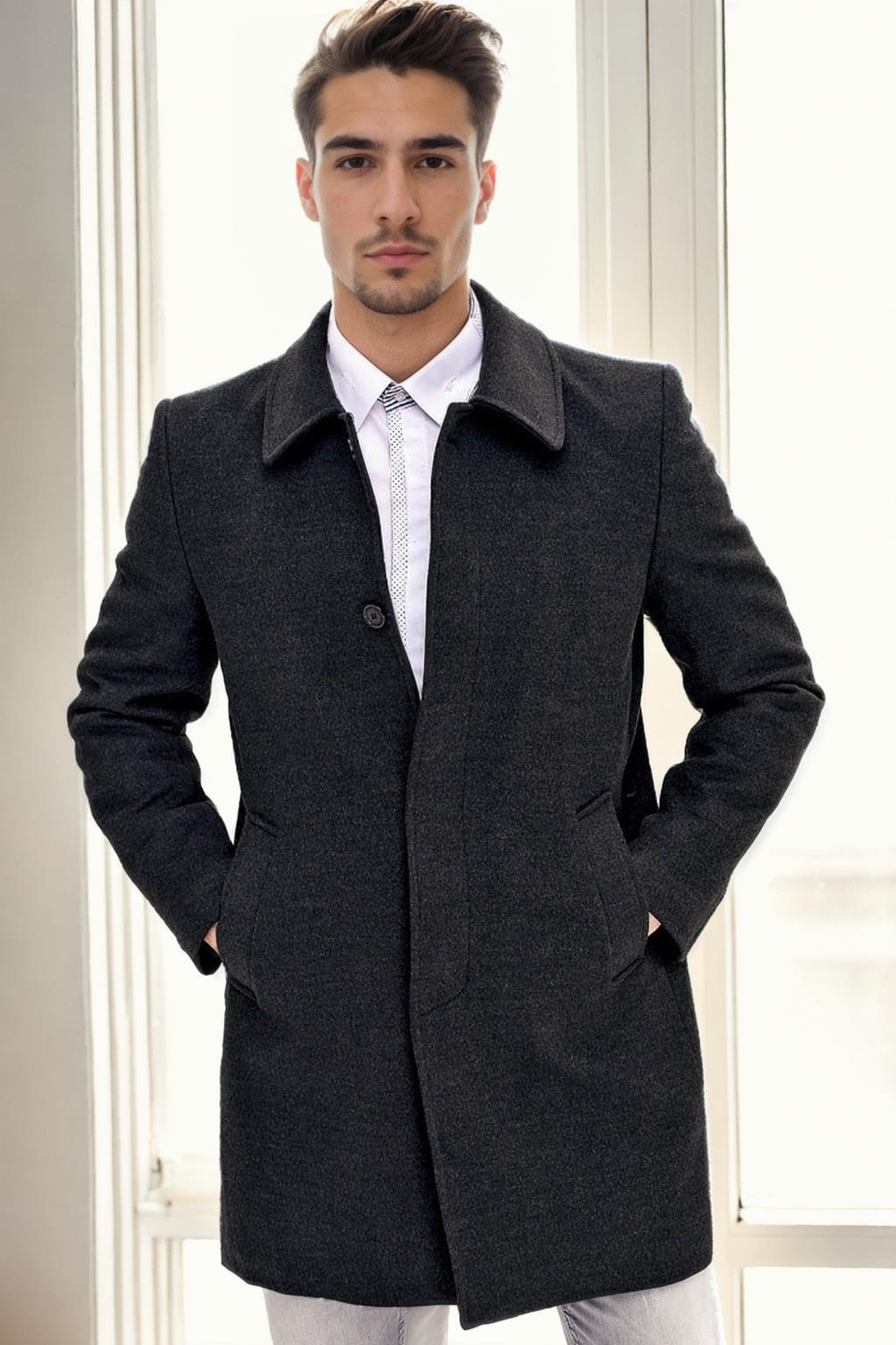 PLT9365 DEWBERRY MEN&#039;S COAT-ANTHRACITE