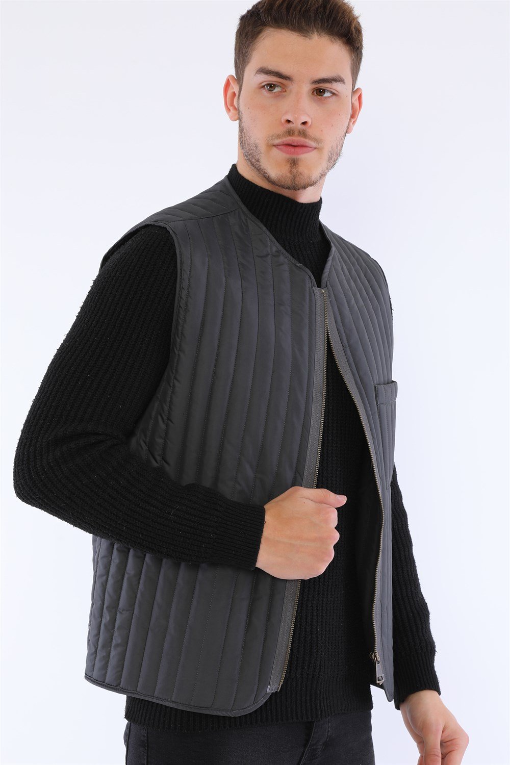 Y8611 DEWBERRY MEN&#039;S VEST-ANTHRACITE