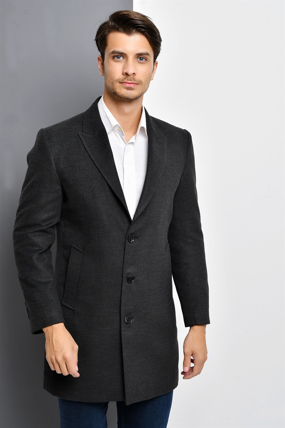PLT8390 DEWBERRY MEN'S COAT-ANTHRACITE
