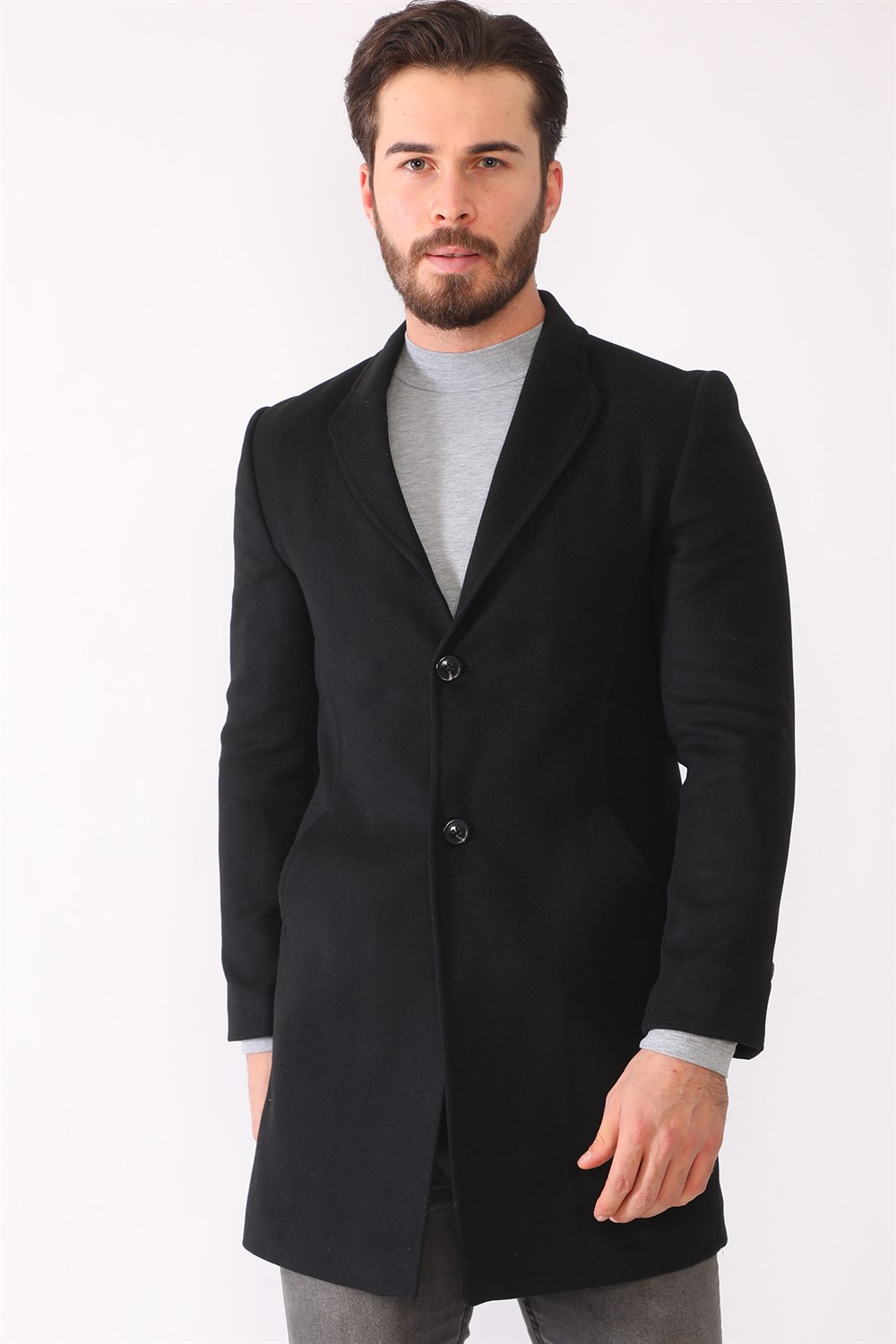 PLT8398 DEWBERRY MEN&#039;S COAT-BLACK