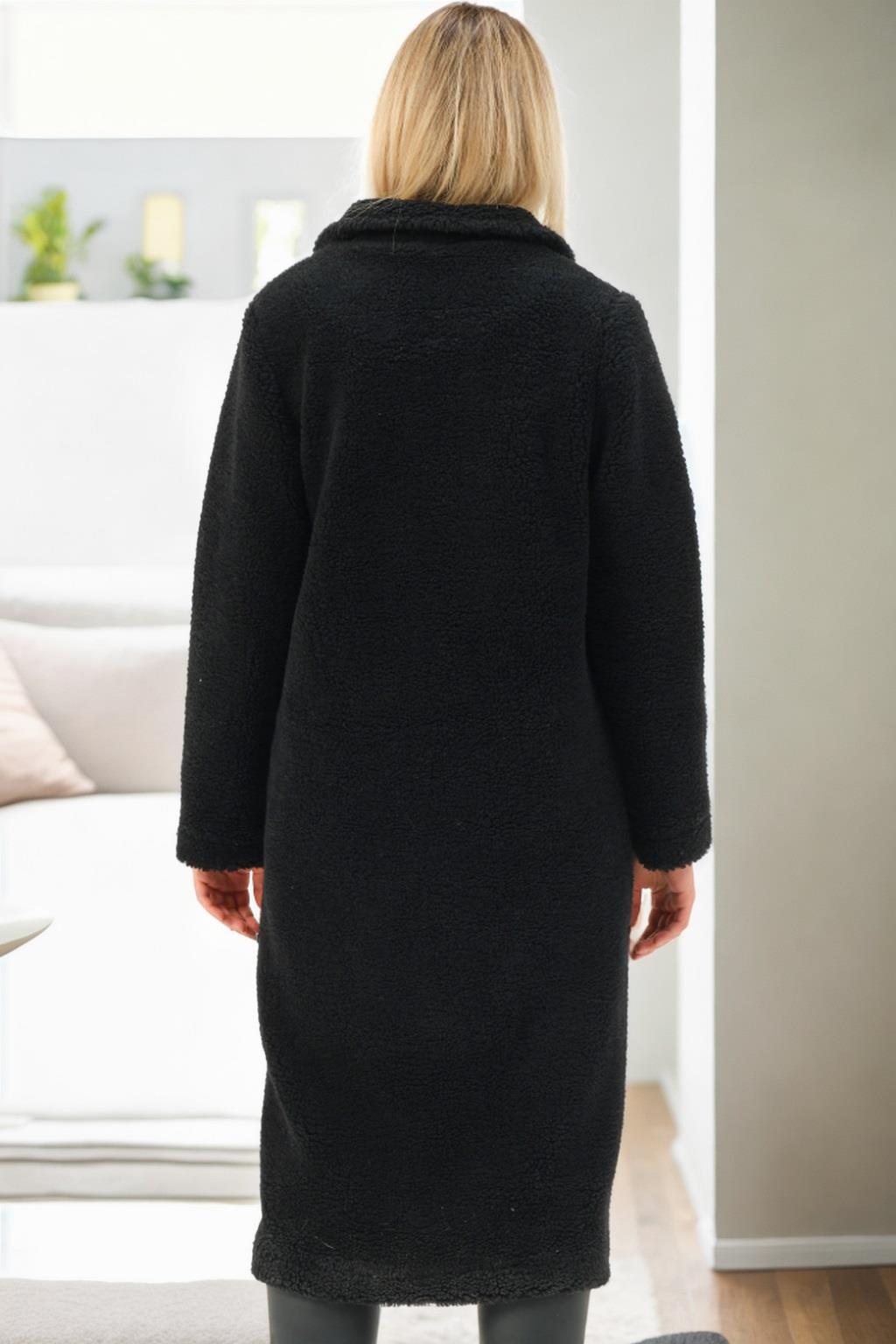 Z6775 DEWBERRY WOMEN'S COAT-BLACK-1