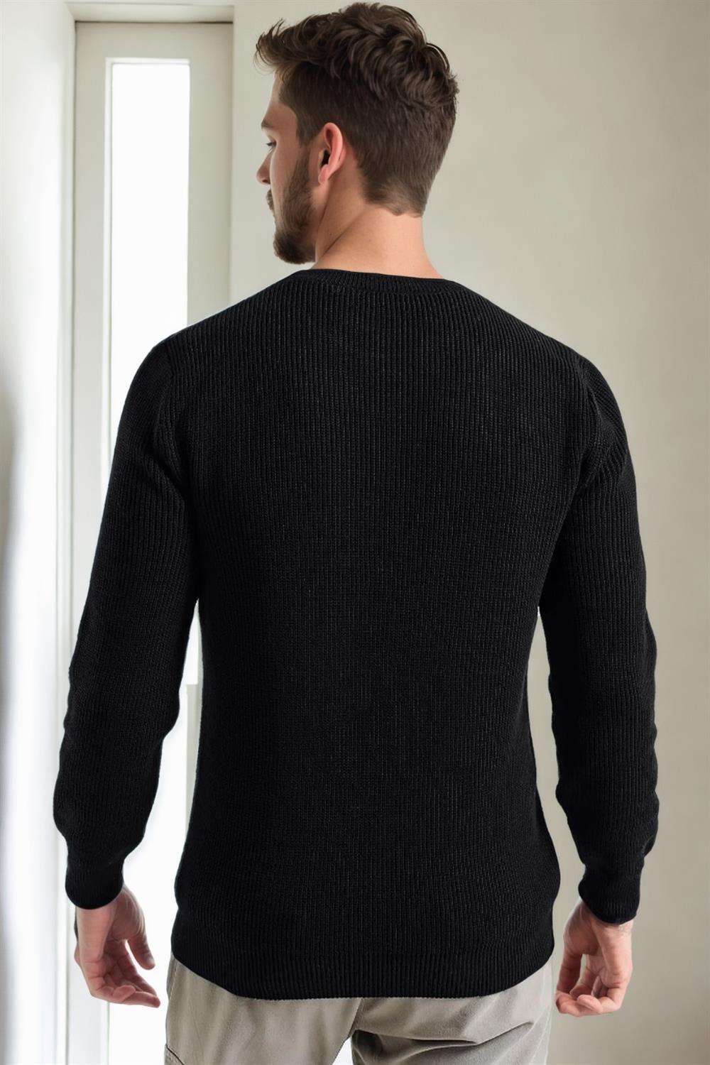 18369 Dewberry Knitwear Mens Sweater-BLACK