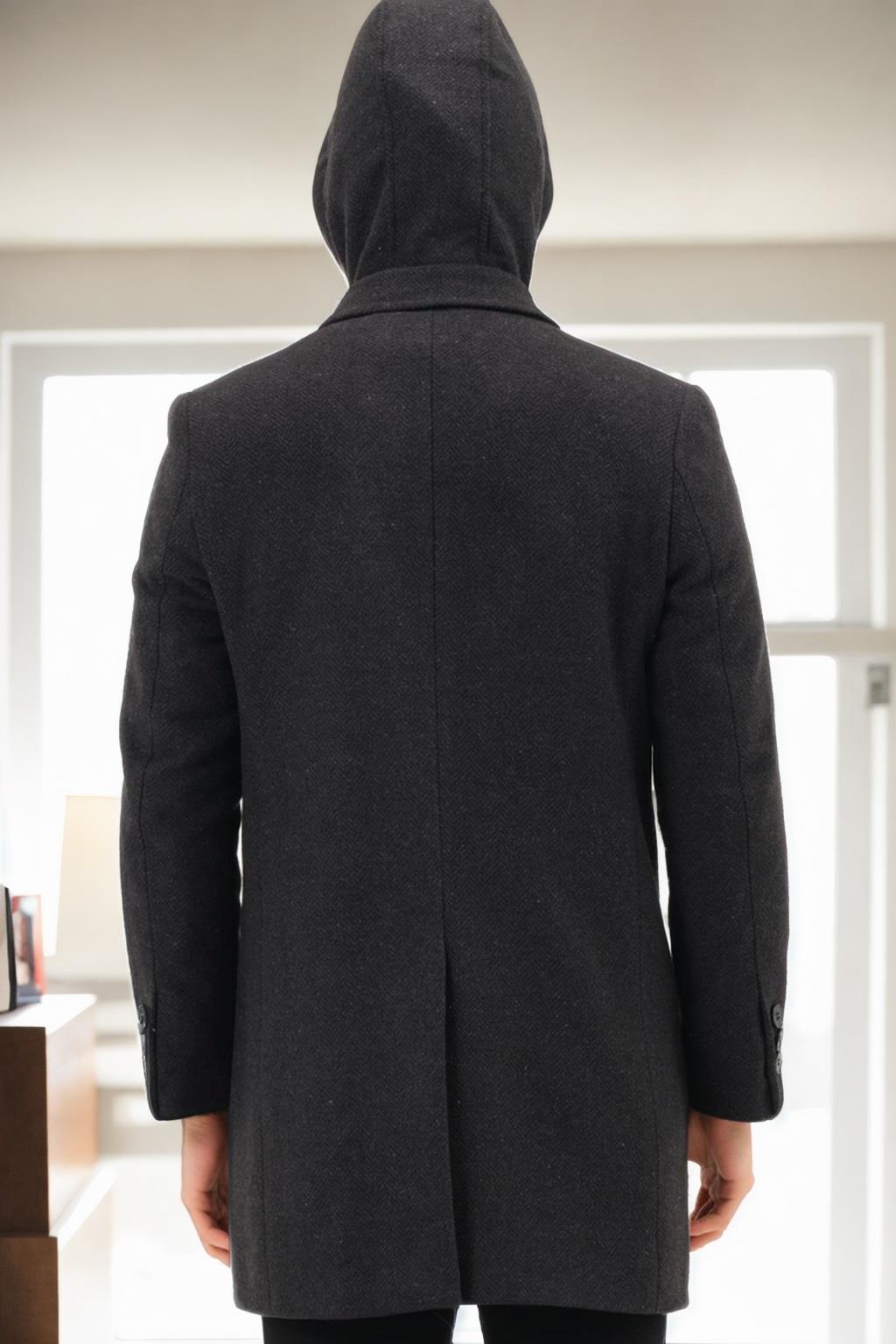 PLT8371 DEWBRRY MEN'S COAT-DIAGONAL ANTHRACITE-2