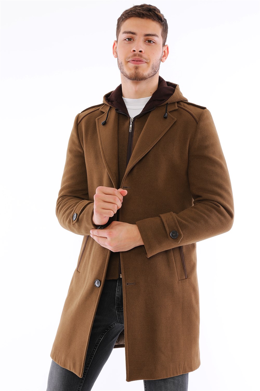 PLT8401 DEWBERRY MEN&#039;S COAT-CAMEL